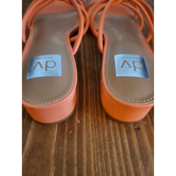 Dolce Vita Coral Strappy Sandals Wisteria Size 7.5 Square Toe Open Back Slides - Picture 6 of 7